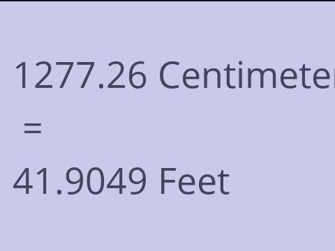 1277.26 CM TO FEET