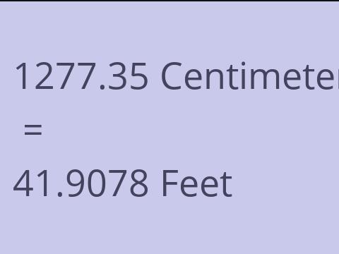 1277.35 CM TO FEET