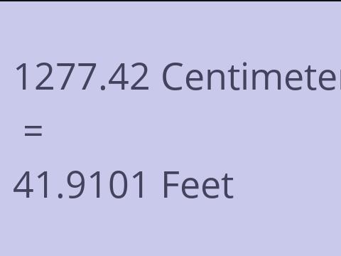 1277.42 CM TO FEET