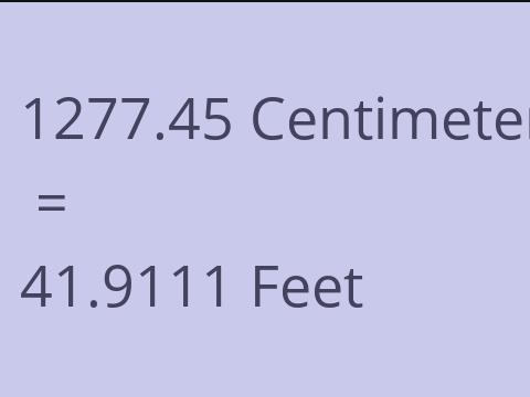 1277.45 CM TO FEET