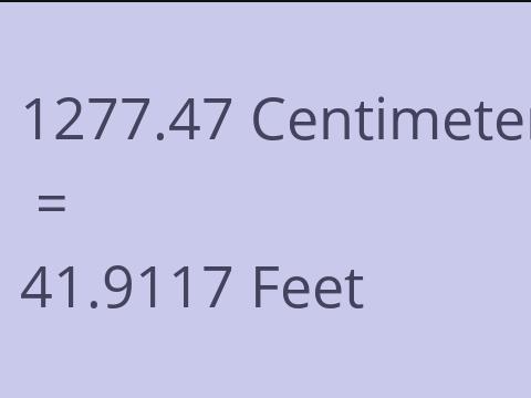 1277.47 CM TO FEET