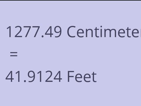 1277.49 CM TO FEET