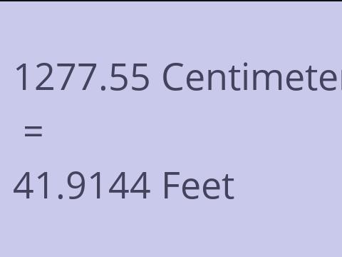 1277.55 CM TO FEET