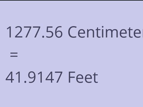 1277.56 CM TO FEET