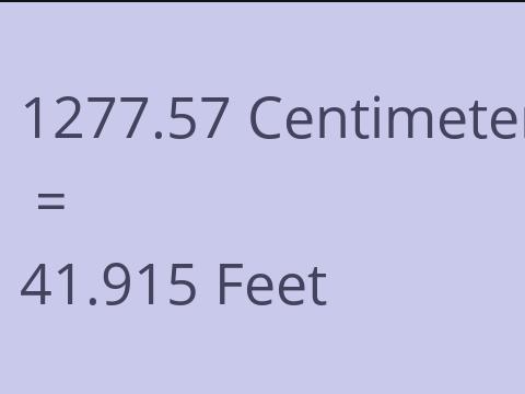 1277.57 CM TO FEET