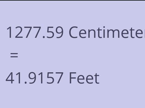 1277.59 CM TO FEET