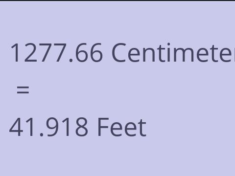 1277.66 CM TO FEET