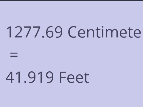 1277.69 CM TO FEET