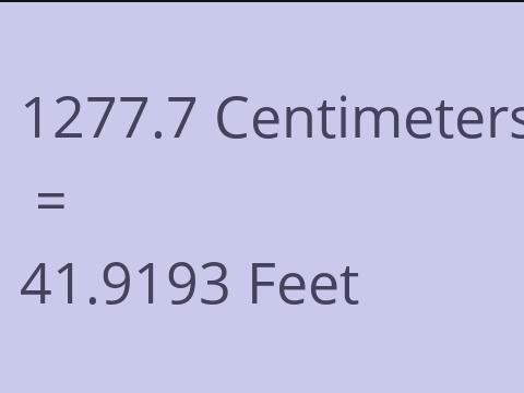 1277.7 CM TO FEET