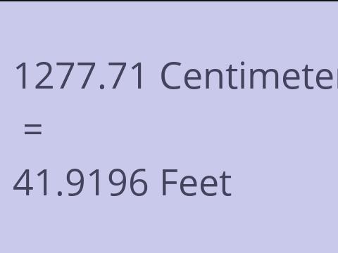 1277.71 CM TO FEET