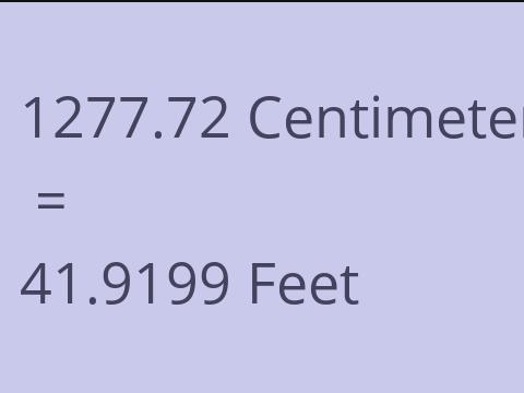 1277.72 CM TO FEET