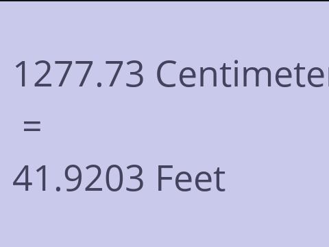 1277.73 CM TO FEET