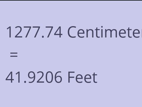 1277.74 CM TO FEET