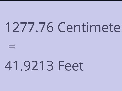 1277.76 CM TO FEET