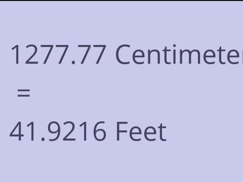 1277.77 CM TO FEET