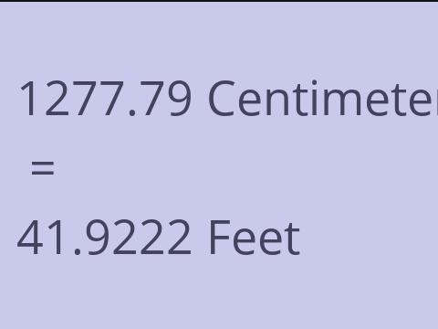 1277.79 CM TO FEET