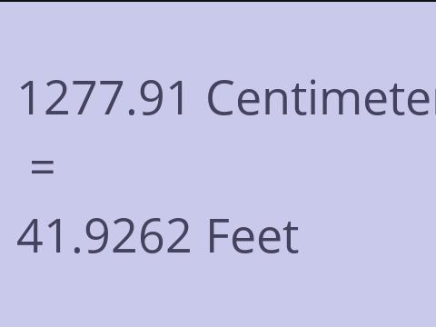 1277.91 CM TO FEET