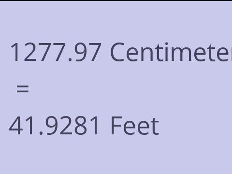 1277.97 CM TO FEET