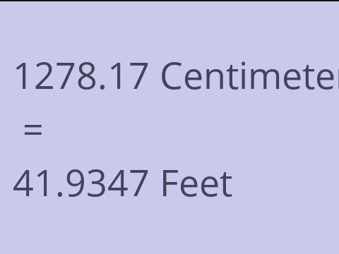 1278.17 CM TO FEET