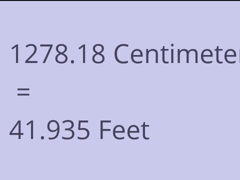 1278.18 CM TO FEET