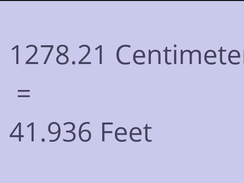 1278.21 CM TO FEET