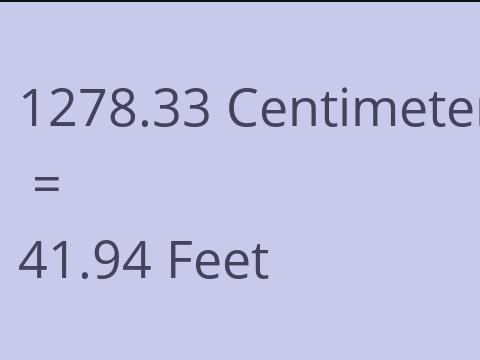 1278.33 CM TO FEET