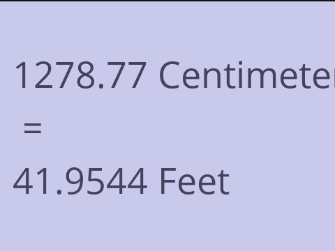 1278.77 CM TO FEET