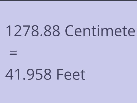 1278.88 CM TO FEET