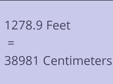 1278.9 FEET TO CM