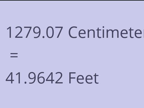 1279.07 CM TO FEET