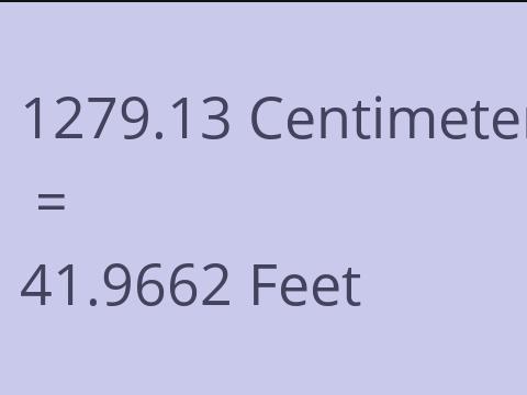 1279.13 CM TO FEET