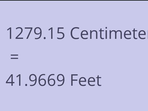 1279.15 CM TO FEET