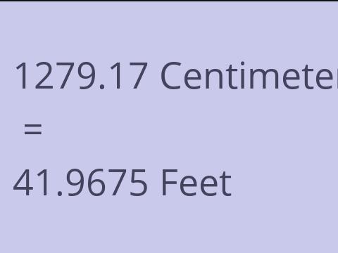 1279.17 CM TO FEET