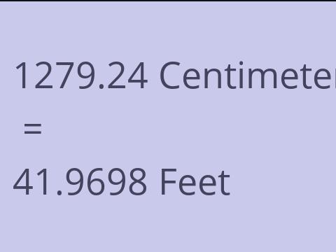 1279.24 CM TO FEET