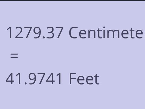 1279.37 CM TO FEET