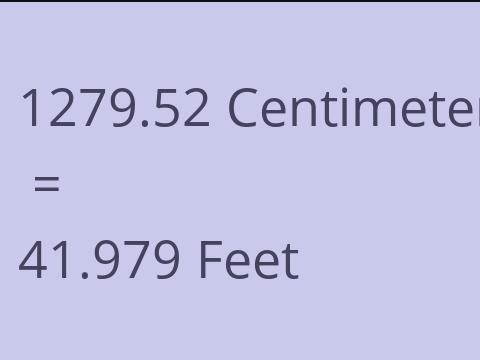 1279.52 CM TO FEET