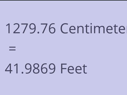 1279.76 CM TO FEET