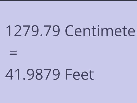 1279.79 CM TO FEET