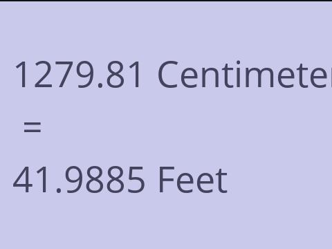 1279.81 CM TO FEET