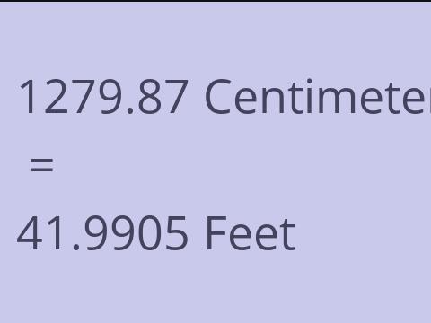 1279.87 CM TO FEET