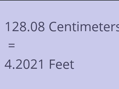 128.08 CM TO FEET