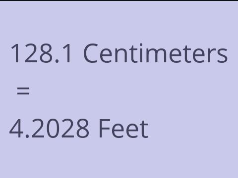 128.1 CM TO FEET