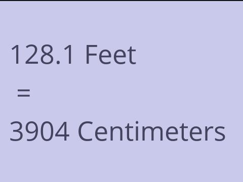 128.1 FEET TO CM