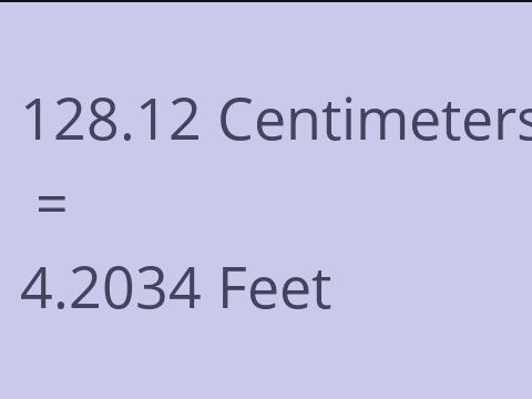 128.12 CM TO FEET