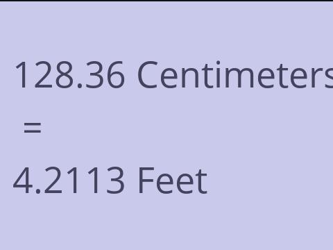 128.36 CM TO FEET