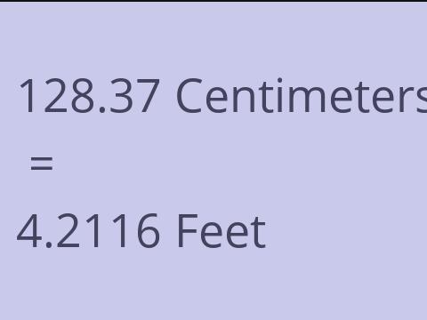 128.37 CM TO FEET