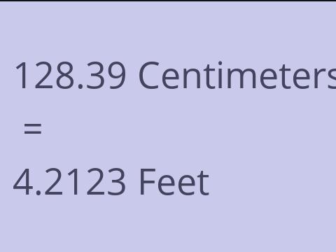 128.39 CM TO FEET