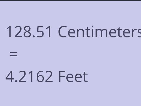 128.51 CM TO FEET