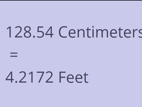 128.54 CM TO FEET