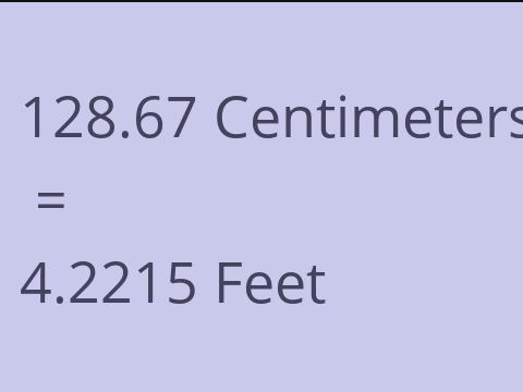 128.67 CM TO FEET